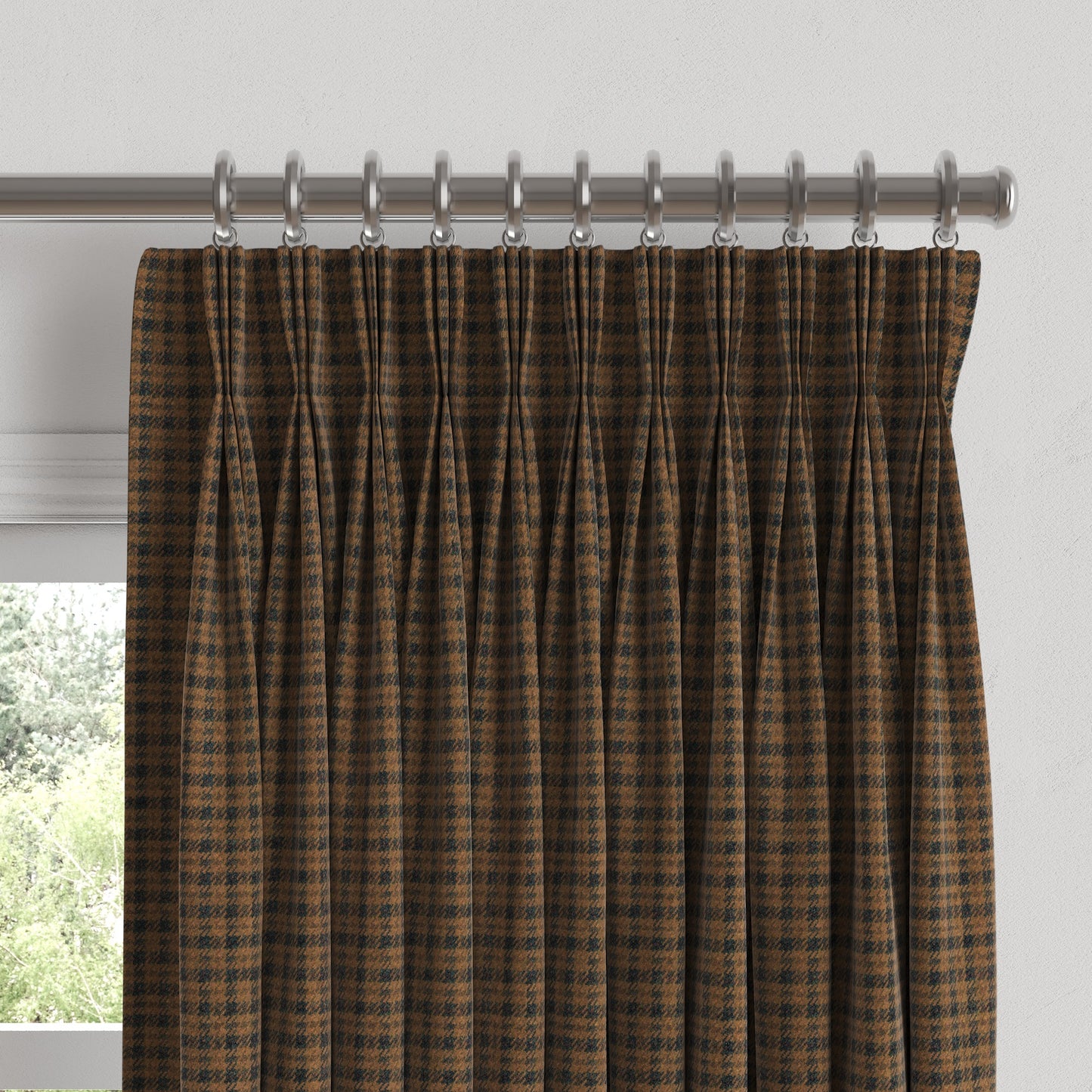 Pinch Pleat Drapery in Speakeasy - Tobacco