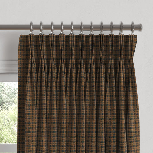Pinch Pleat Drapery in Speakeasy - Tobacco