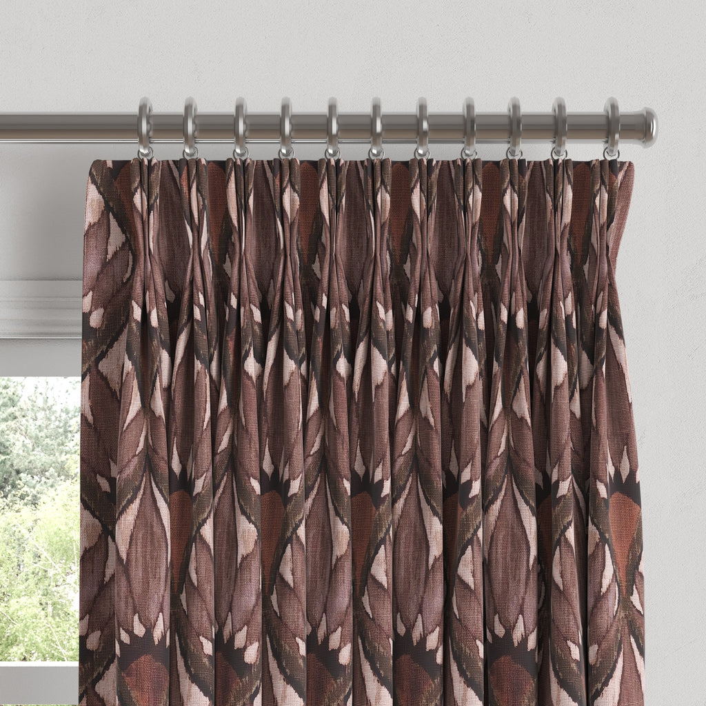 Pinch Pleat Drapery in Petal Press - Berry