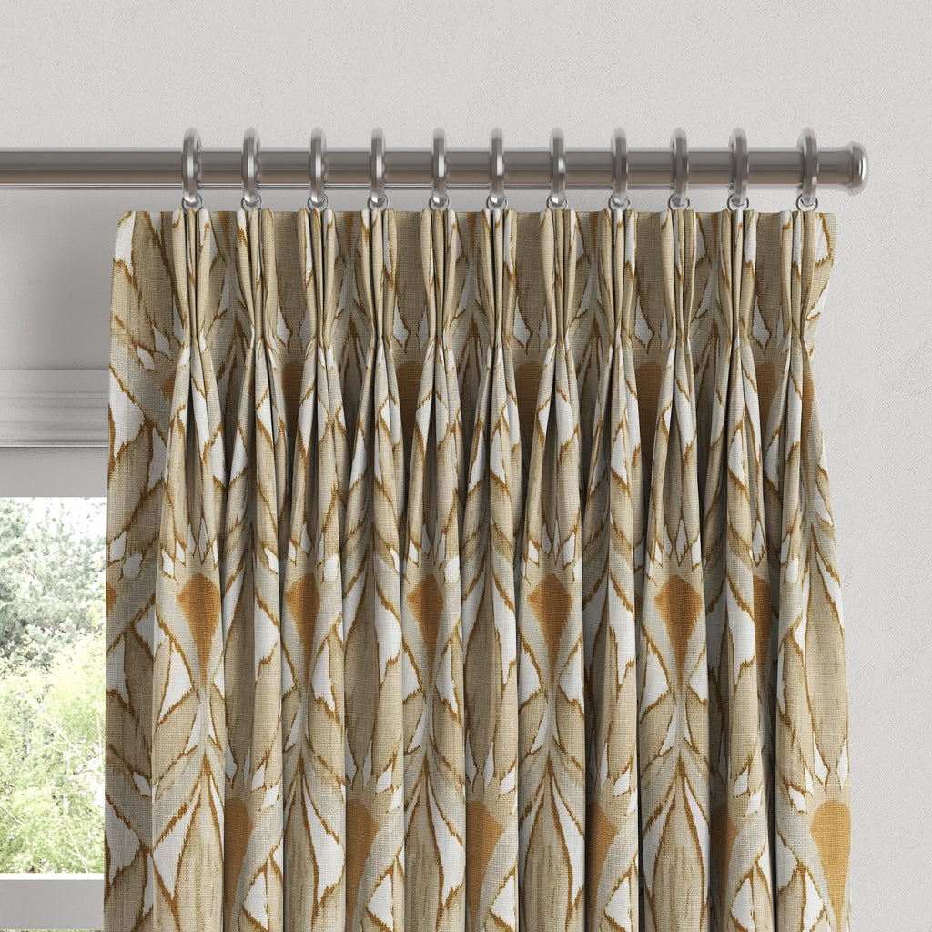 Pinch Pleat Drapery in Petal Press - Cinnamon