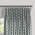 Pinch Pleat Drapery in Mini Florals - Forest