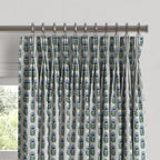 Pinch Pleat Drapery in Mini Florals - Forest