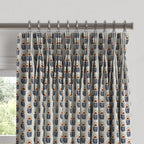 Pinch Pleat Drapery in Mini Florals - Pottery