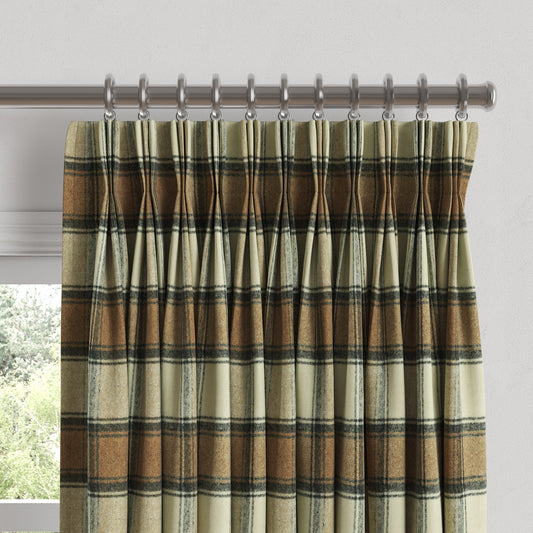 Pinch Pleat Drapery in Cozy Cabin - Walnut