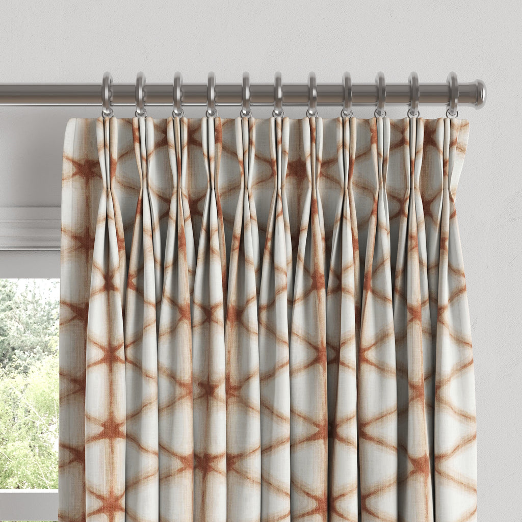 Pinch Pleat Drapery in Point Taken - Coral