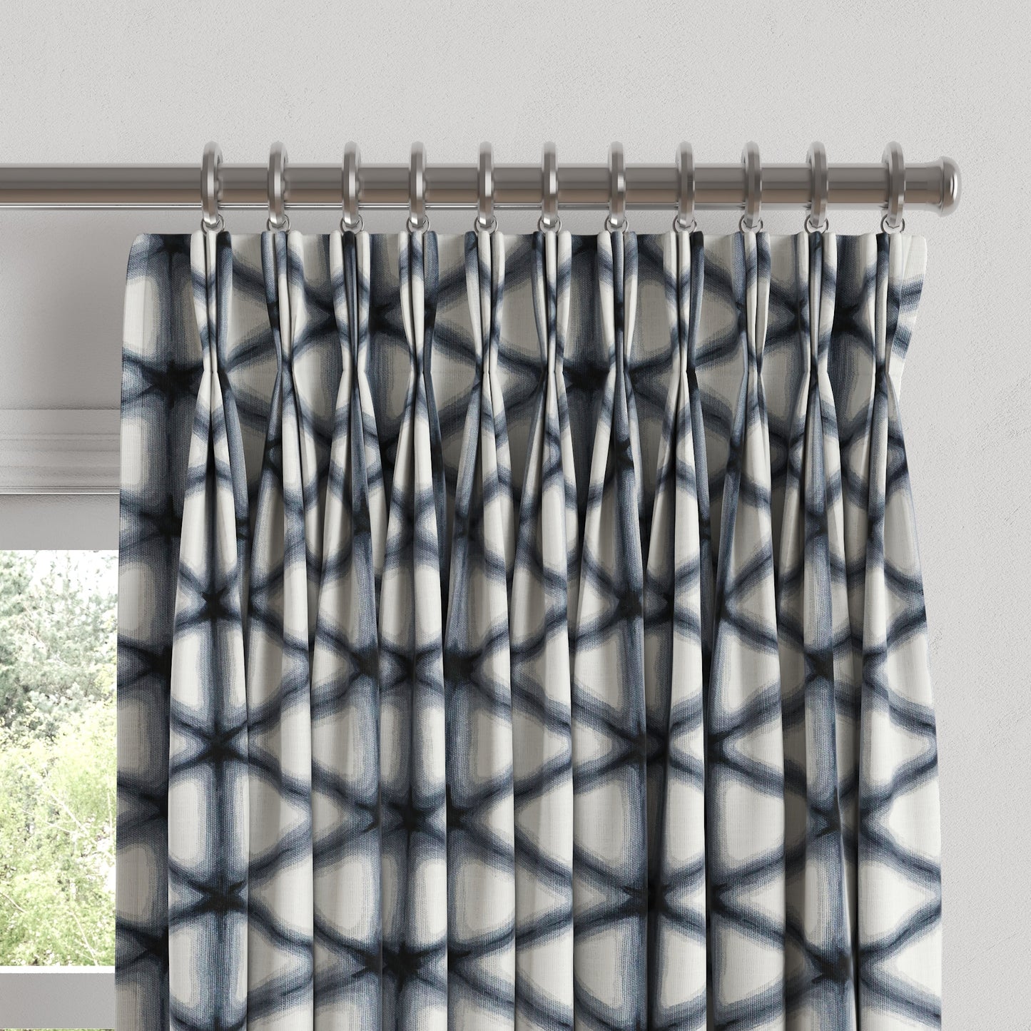Pinch Pleat Drapery in Point Taken - Ink