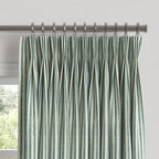 Pinch Pleat Drapery in Candy Shop Stripes - Navy