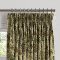 Pinch Pleat Drapery in Tropical Toile - Moonstone