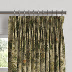 Pinch Pleat Drapery in Tropical Toile - Moonstone