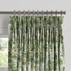 Pinch Pleat Drapery in Tropical Toile - Palm
