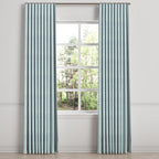 Ripplefold Drapery in Woven Cotton - Sky Blue