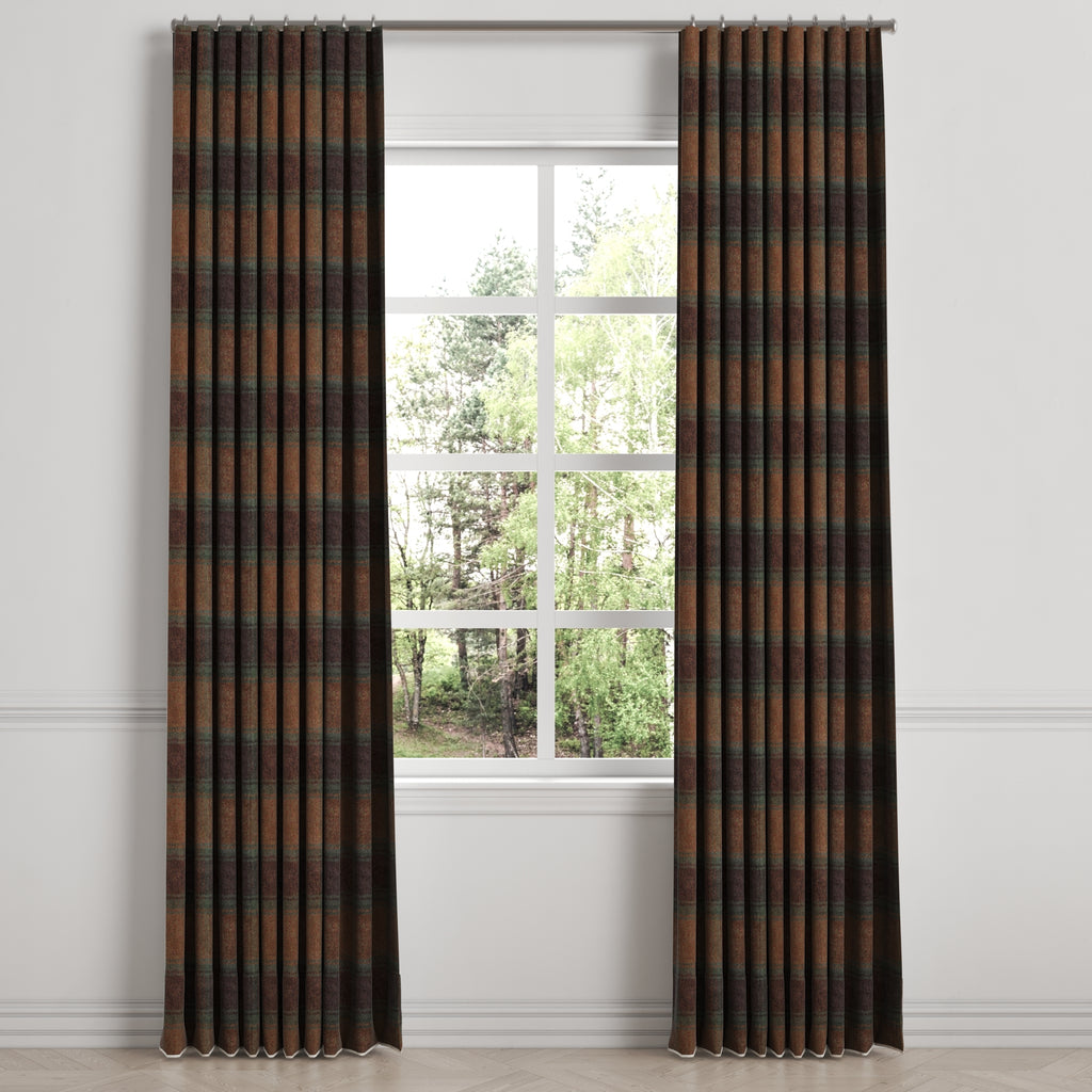 Pinch Pleat Drapery in Cozy Cabin - Pumpernickel