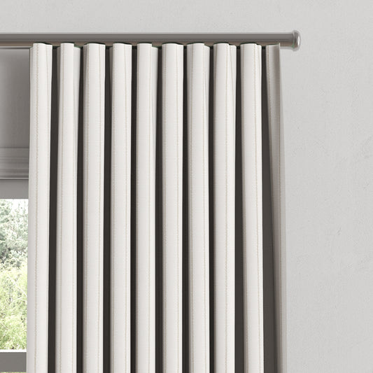 Ripplefold Drapery in Sand Dollar Stripes