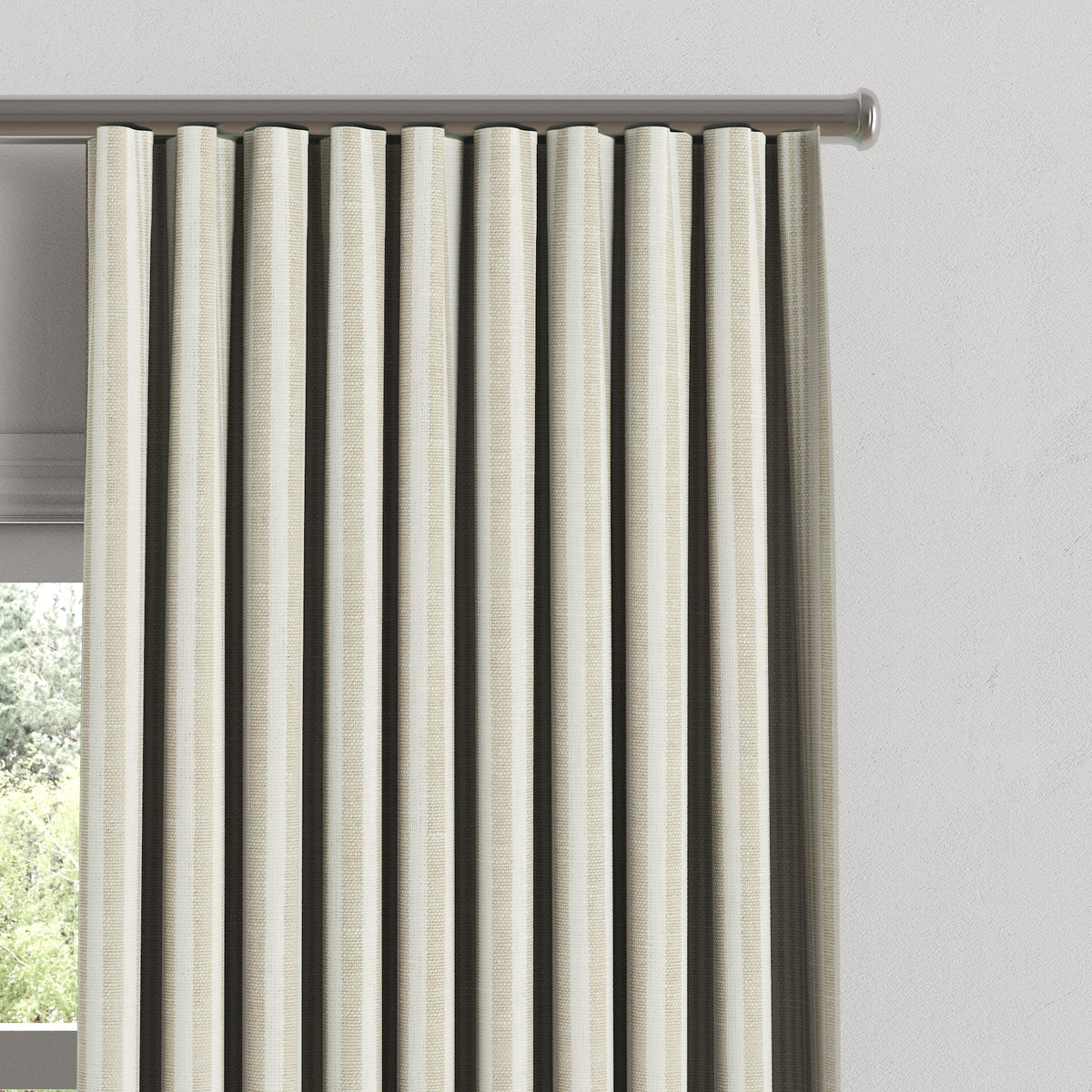 Ripplefold Drapery in All Lined Up - Shell