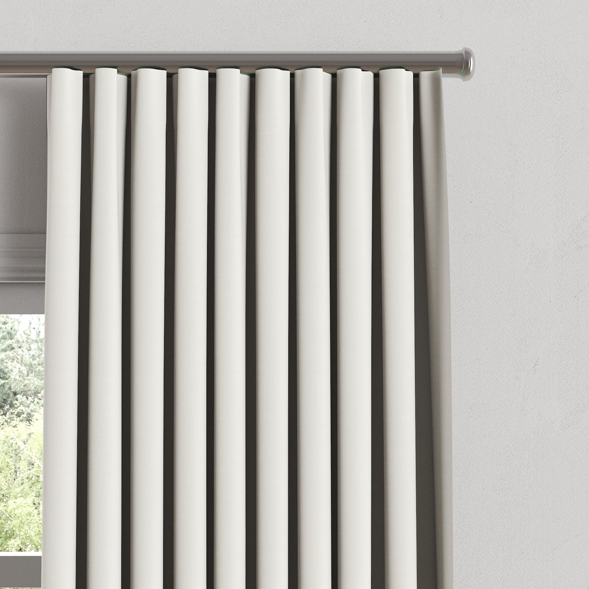 Ripplefold Drapery in Classic Linen - Cloud