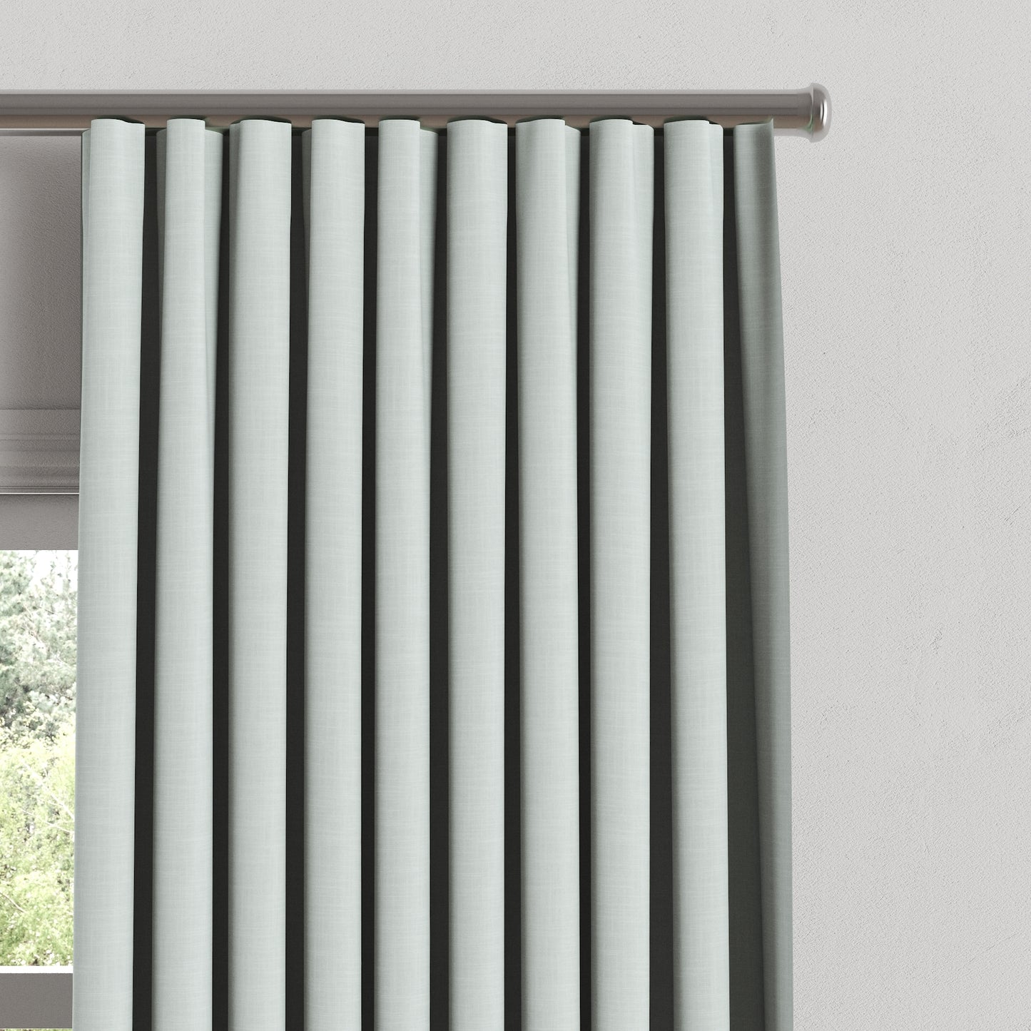 Ripplefold Drapery in Classic Linen - Mint