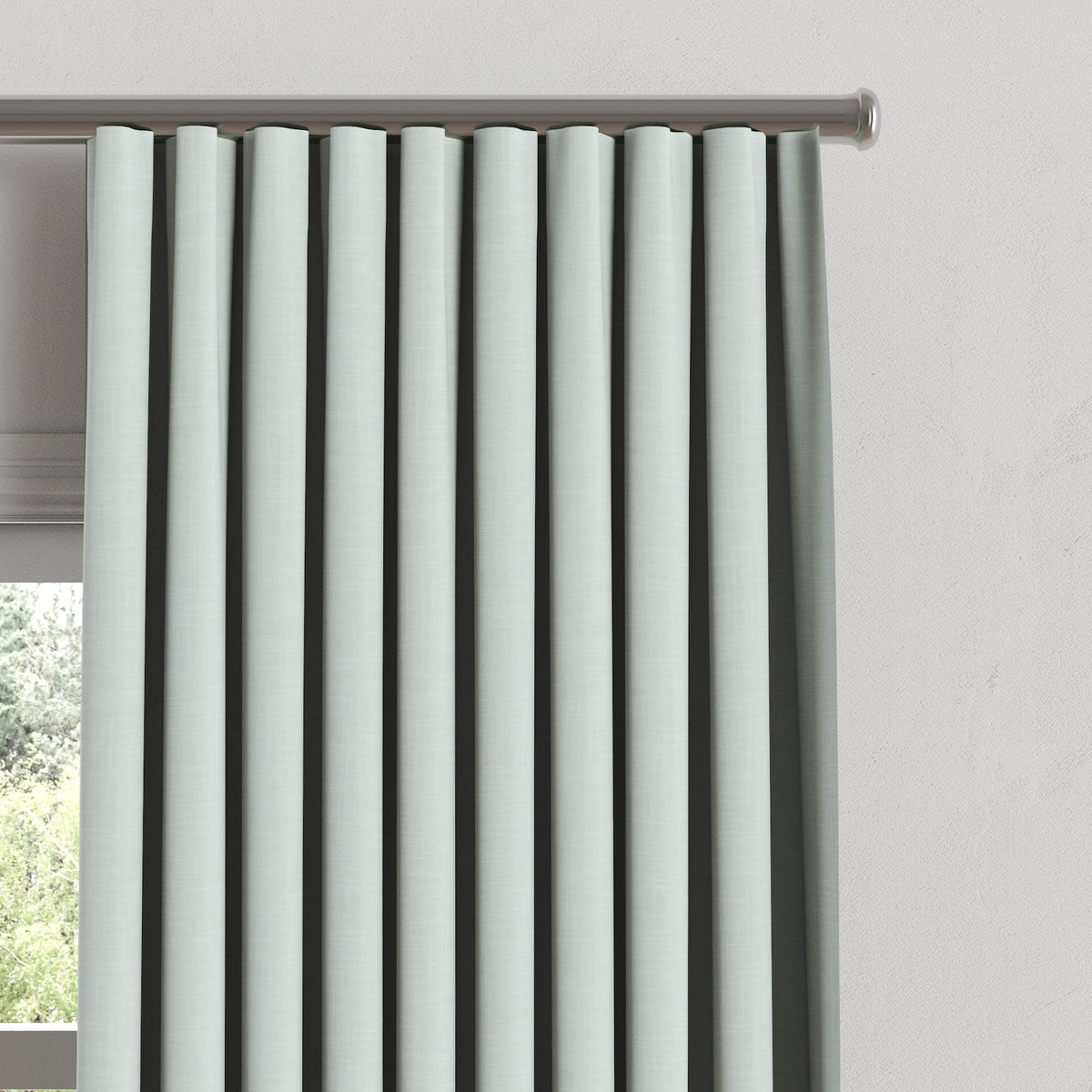 Ripplefold Drapery in Classic Linen - Mint