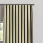 Ripplefold Drapery in Little White Line - Sage