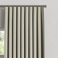 Ripplefold Drapery in Little White Line - Seaglass