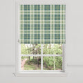 Flat Roman Shade in Summer Plaid - Twilight