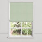 Flat Roman Shade in Luxe Gingham - Celery