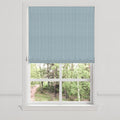 Flat Roman Shade in Luxe Gingham - Chambray