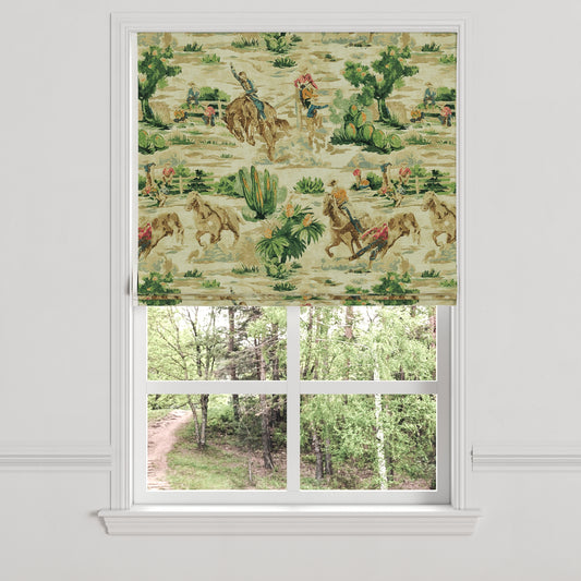 Flat Roman Shade in First Rodeo