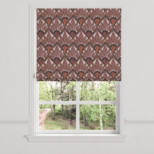 Flat Roman Shade in Petal Press - Berry