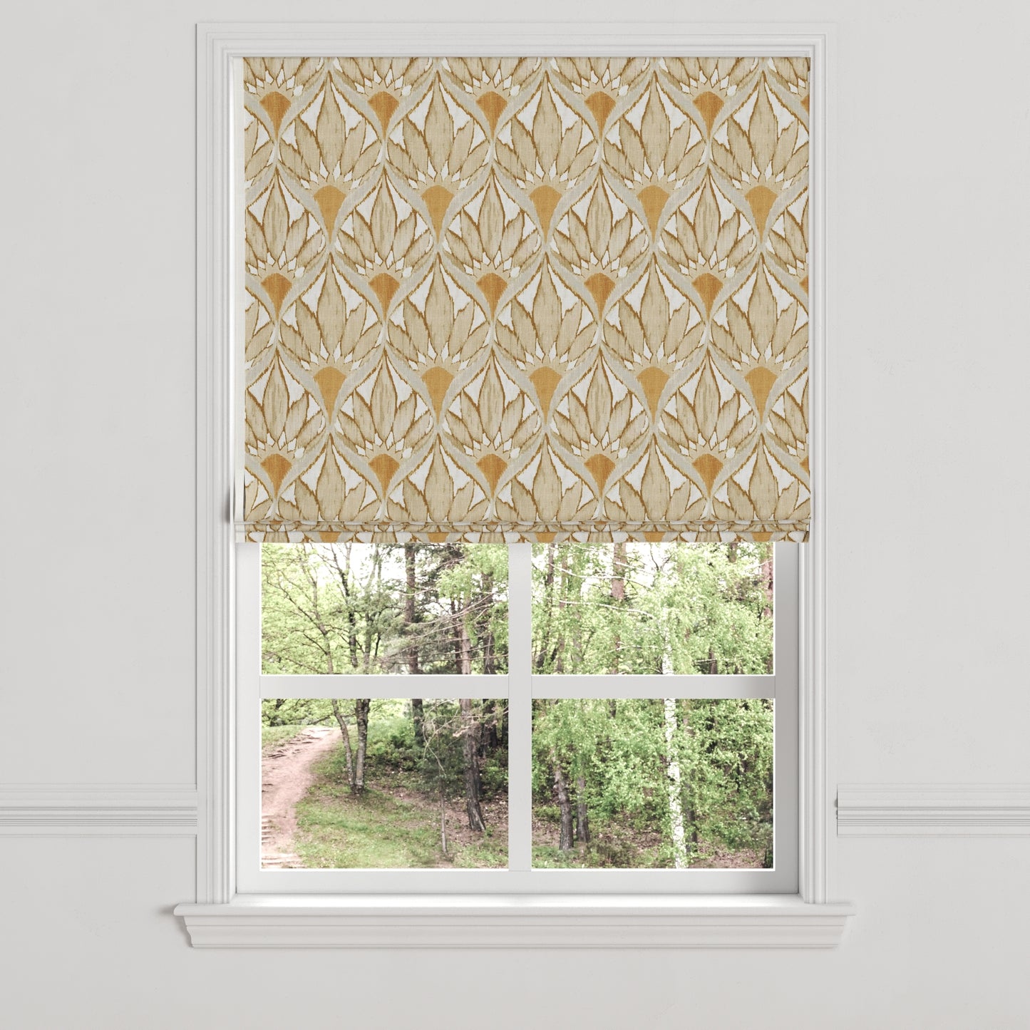 Flat Roman Shade in Petal Press - Cinnamon