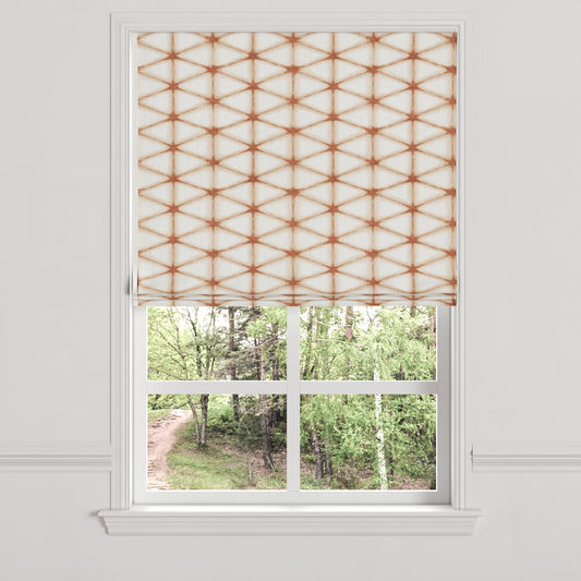 Flat Roman Shade in Point Taken - Coral