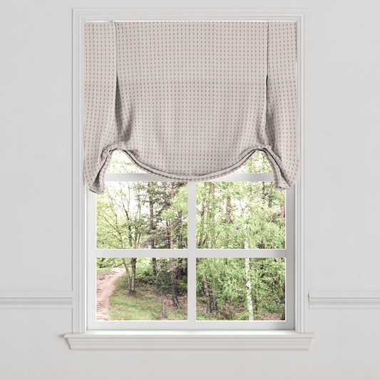 Tulip Roman Shade in Luxe Gingham - Blush