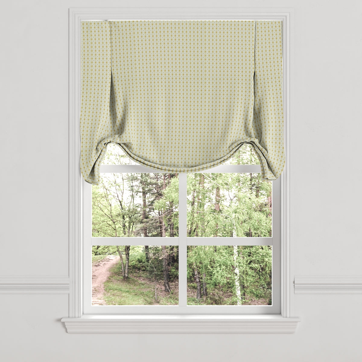 Tulip Roman Shade in Luxe Gingham - Butter