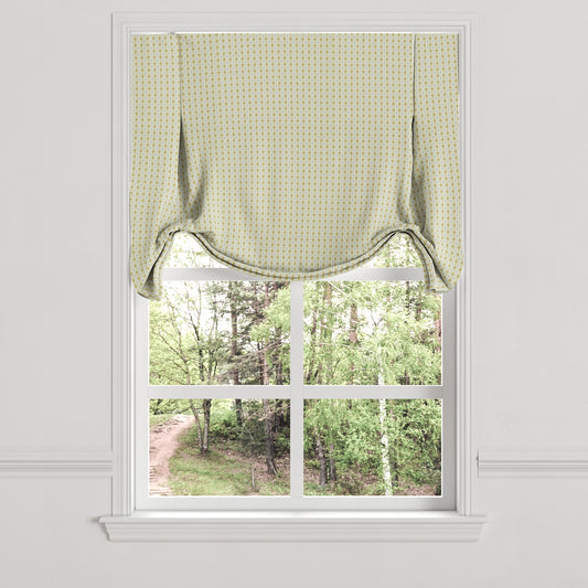 Tulip Roman Shade in Luxe Gingham - Butter