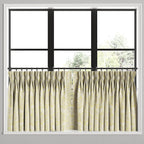 Pinch Pleat Cafe Curtains in English Garden - Honey