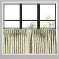 Pinch Pleat Cafe Curtains in English Garden - Sage