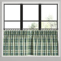 Pinch Pleat Cafe Curtains in Summer Plaid - Twilight