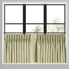 Pinch Pleat Cafe Curtains in After Hours - Fresco