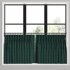 Pinch Pleat Cafe Curtains in After Hours - Green