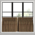 Pinch Pleat Cafe Curtains in After Hours - Espresso