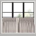 Pinch Pleat Cafe Curtains in Luxe Gingham - Blush