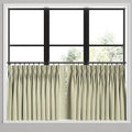 Pinch Pleat Cafe Curtains in Luxe Gingham - Butter