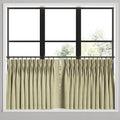 Pinch Pleat Cafe Curtains in Woven Cotton - Sand