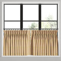 Pinch Pleat Cafe Curtains in Woven Cotton - Melon
