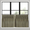 Pinch Pleat Cafe Curtains in Speakeasy - Heritage