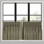 Pinch Pleat Cafe Curtains in Speakeasy - Heritage