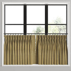 Pinch Pleat Cafe Curtains in Speakeasy - Woodland