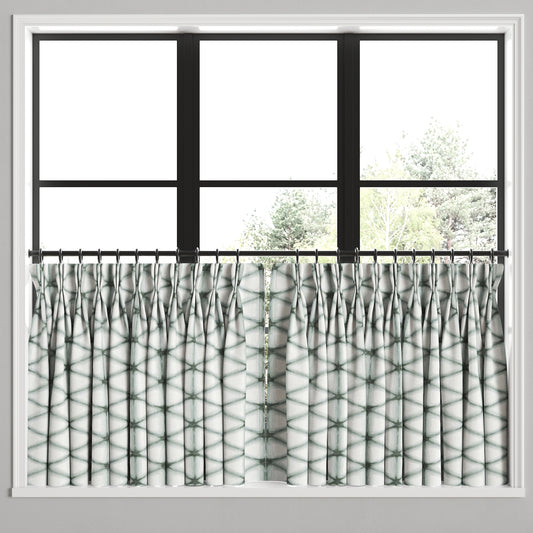 Pinch Pleat Cafe Curtains in Point Taken - Frost