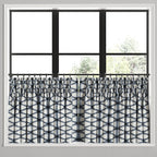 Pinch Pleat Cafe Curtains in Point Taken - Ink