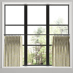 Pinch Pleat Cafe Curtains in English Garden - Honey