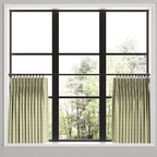 Pinch Pleat Cafe Curtains in After Hours - Fresco
